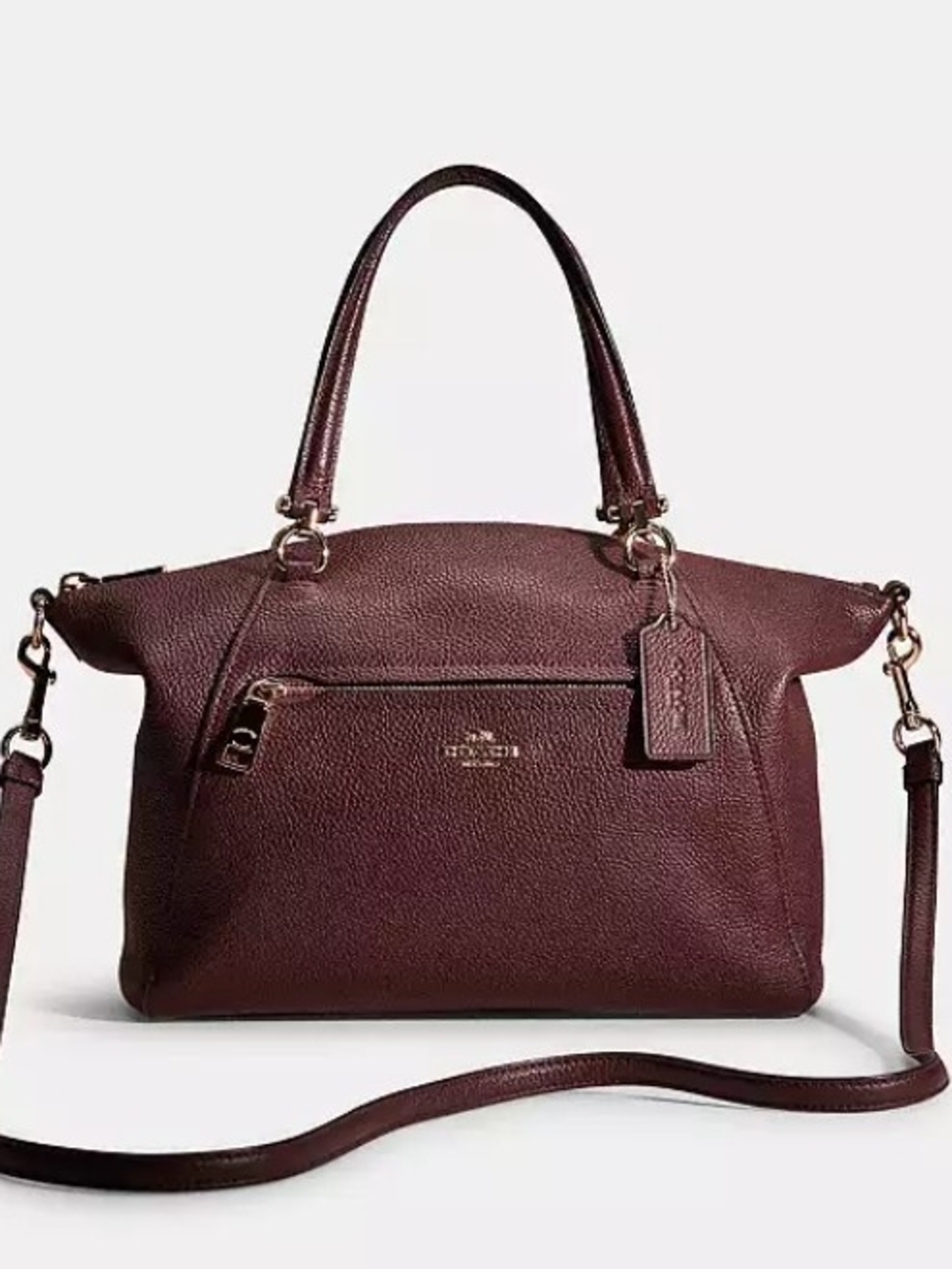 Coach Pebble Prairie Satchel Crossbody Handbag